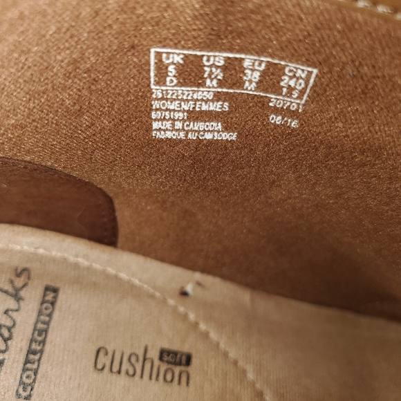 Clarks Brown Zip-Up Ankle Booties Boots Women's Size 7.5M - Picture 8 of 9